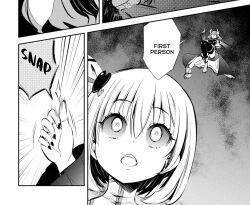  demon_girl expressionless eye_color_change femdom femsub magic monochrome mou_yamete_kaifuku_shinaide_kenja-sama! screenshot tagme translated 