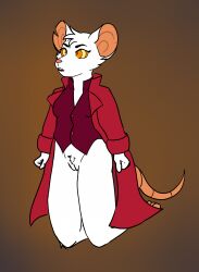  bottomless clothed clothed_exposure coat crossed_eyes dazed female_only femsub furry kaa_eyes kneeling mina_(mina_the_hollower) mina_the_hollower mouse_girl open_mouth pubic_hair pussy ring_eyes sarcastickoopa2 solo tagme tail white_hair 