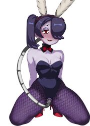 blue_skin bunnysuit corruption llhazamall red_eyes skullgirls squigly_(skullgirls) zombie