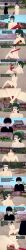  absurdres altered_common_sense black_hair breasts brown_eyes clothed cum dialogue english_text femsub glasses green_hair grey_skin jujutsu_kaisen maki_zenin maledom masturbation nipples nude orgasm ponytail pussy red_eyes short_hair text zenin1 