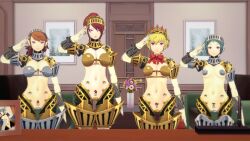  3d_custom_girl aegis_(persona) breasts fuuka_yamagishi mitsuru_kirijo persona_(series) persona_3 robot robotization yukari_takeba 