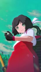 animated black_hair brown_hair doll femsub fox_ears fox_girl possession shrine_maiden tagme undead_girl video