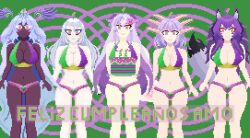  angel_girl arcananug axolotl_girl birthday candle glowing_eyes happy_trance harem harem_outfit himisakichill jesmonssvt lunarimoonlady nyarukavt octopus_girl pixel_art presenting purple_hair virtual_youtuber witch wolf_girl zoel_angel 