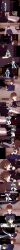  absurdres bed bedroom black_eyes black_hair blue_eyes brown_eyes chicken_dance chicken_pose closed_eyes clothed dialogue empty_eyes english_text expressionless femsub glass honkai_star_rail maledom ruan_mei_(honkai_star_rail) short_hair sleep_command sleeping text wine zenin1 