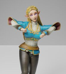 3d absurdres ahegao blender blonde_hair blue_eyes braid breath_of_the_wild chicken_pose clothed crossed_eyes dancing elf_ears eye_roll female_only femsub glowing_eyes hairpin long_hair mochi_dance nintendo open_mouth princess_zelda smile tagme the_legend_of_zelda thesalazar tongue tongue_out