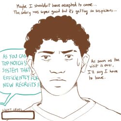  animated blush brown_eyes confused dialogue empty_eyes english_text eye_color_change green_eyes hypnotic_light jiv male_only malesub speech_bubble spiral sweat symbol tagme text video 