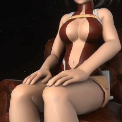  3d animated animated_gif black_hair breasts femsub large_breasts momo_yaoyorozu my_hero_academia pendulum saiminsensei 