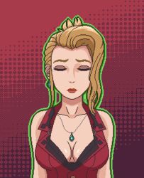  animated breasts cleavage collarbone dress enemy_conversion female_only femdom femsub final_fantasy final_fantasy_vii large_breasts panicatethemoon scarlet_(ff7) solo tagme text video 