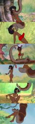 black_hair bottomless bulge cum cum_in_clothing dancing dazed disney erection happy_trance hungrykaa imminent_vore kaa kaa_eyes male_only malesub masturbation mowgli nude orgasm penis precum short_hair snake the_jungle_book topless undressing vore yaoi
