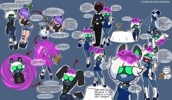 belinda_(soropin) blitzle braces choker dress drool femsub furry glasses high_heels humor musharna mushina_(shyker) nintendo original pokemon pokemon_(creature) soropin spiral_eyes text wedge_heels woozy_shooter xiaolin_showdown