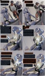  3d absurdres alien assertive_sub baxie_(thalarynth) bottomless comic del_(thalarynth) dialogue english_text femsub furry happy_trance hypnotized_dom ian_(thalarynth) maledom multiple_doms original possession pov pov_dom scalie snake_boy snake_girl speech_bubble spiral_eyes tank_top text thalarynth_(manipper) vivian_(thalarynth) 