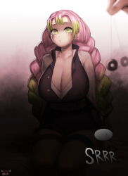 abbb breasts demon_slayer femsub huge_breasts mitsuri_kanroji pendulum pink_hair