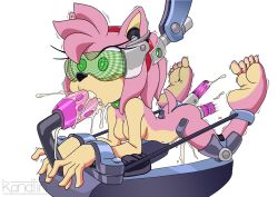  amy_rose anal anus barefoot bottomless breasts dildo feet femsub furry kandlin manip nude pink_hair pussy pussy_juice sonic_the_hedgehog_(series) topless trapped visor 