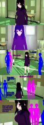 absurdres black_hair clothed dialogue english_text femdom femsub long_hair malesub multiple_boys multiple_girls multiple_subs ophelia's_dollhouse ophelia_(ophelia's_dollhouse) purple_eyes text zenin1