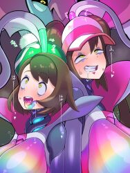 ahegao androgynous_dom blush breasts brown_hair corruption drool eye_color_change eye_roll eyeshadow facial_markings femsub gloria_(pokemon) glowing glowing_breasts happy_trance hat hg31434705 huge_breasts kitassie long_hair malamar malamar_outfit mega_malamar multiple_subs nintendo pokemon pokemon_(creature) pokemon_black_and_white_2 pokemon_legends_z-a pokemon_sword_and_shield rosa_(pokemon) short_hair tentacles tongue tongue_out twintails yellow_eyes