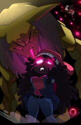  big_muscles black_hair clothed dark_skin femsub friday_night_funkin' furry girlfriend_(friday_night_funkin') hypno long_hair lullaby_girlfriend muns294886 nintendo pants pendulum pink_eyes pokemon pokemon_(creature) spiral_eyes spiralwash_eyes tagme 