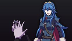  alternate_costume alternate_hair_color animated aura blue_eyes blue_hair corruption electrickronos empty_eyes expressionless femsub fire_emblem fire_emblem_awakening fire_emblem_engage glowing long_hair lucina nintendo princess red_eyes red_hair ring sound standing tagme video voice_acted 