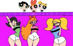 aged_up bimbofication black_hair blonde_hair blossom bubbles buttercup collar earrings femsub orange_hair ponytail powerpuff_girls purple_eyes red_hair sluttybasil tagme tight_clothing twintails