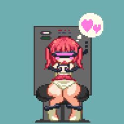  ahegao animated animated_gif ayura_crisis_(game) blush corruption dazed femsub nipple_tweak open_mouth orgasm original pixel_art pussy_juice q2 red_hair restrained sex_machine shoes sitting skirt spread_legs tech_control thick_thighs thought_bubble twintails vaginal visor 
