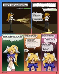 blonde_hair comic empty_eyes female_only femsub five_nights_at_freddy's five_nights_at_freddy's:_security_breach idpet nude ponytail split_personality tech_control text trigger vanessa_(five_nights_at_freddy's) vanny