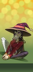  brown_hair cum_in_mouth femsub kono_subarashii_sekai_ni_shukufuku_wo! maledom megumin_(konosuba) spiral_eyes yashzoom 
