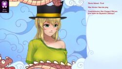 blonde_hair changer_(character) chien_vietnam femsub spiral_eyes text top_hat topless video virtual_youtuber voice_acted