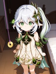    ai_art genshin_impact loli nahida_(genshin_impact) pendulum spiral_eyes 