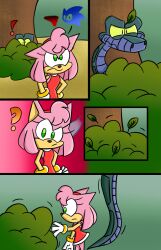  amy_rose breasts disney dress furry hedgehog_girl kaa snake snakeythingy sonic_the_hedgehog_(series) the_jungle_book 