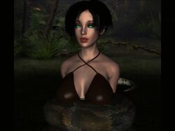  1j3j 3d animated animated_gif asphyxiation bondage breasts coils disney female_only femsub gulp hypnotic_eyes kaa kaa_eyes original smile snake the_jungle_book 