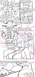  body_control cleavage comic drool heavy_eyelids honkai_star_rail kafka_(honkai_star_rail) large_breasts midriff mind_break puppet pupsoph spiral_eyes stelle_(honkai_star_rail) text underwear undressing 