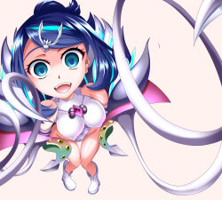  alternate_costume breasts cameltoe clothed corruption erect_nipples erect_nipples_under_clothes evil_smile female_only femsub glowing glowing_eyes hair_clips hair_ornament happy_trance jie_(artist) liko_(pokemon) malamar_outfit multicolored_hair navel nintendo nipples petite pokemon pussy simple_background smile solo standing thigh_gap thighs tight_clothing 