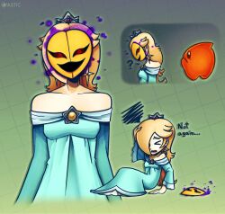  blonde_hair cyastics femsub hypnotic_accessory hypnotic_mask luma mask nintendo phanto possession princess_rosalina super_mario_bros. tagme trance_break 