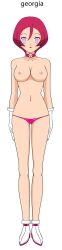  boots breasts empty_eyes expressionless female_only femsub georgia gloves jimryu large_breasts mewxxxx1_(manipper) nintendo pink_hair pokemon pokemon_(anime) short_hair solo standing standing_at_attention team_hypno topless 