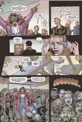 alien black_hair blonde_hair comic doctor_who_(series) expressionless femsub headphones long_hair maledom malesub mantra mass_hypnosis ninth_doctor rose_tyler short_hair tech_control text the_doctor western