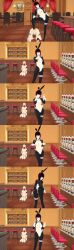  3d ass black_hair blonde_hair bunny_ears bunny_girl bunnysuit djiwedmewj empty_eyes femsub happy_trance harem_outfit large_breasts long_hair naruto_(series) nipples shizune short_hair tail tsunade 