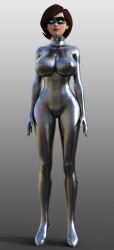 3d breasts collar disney elastigirl female_only fembot femsub graybot helen_parr high_heels large_breasts mask robot robotization standing standing_at_attention super_hero tech_control the_incredibles theheckle whitewash_eyes