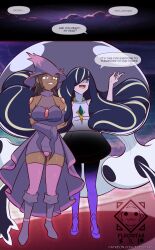  black_hair blonde_hair clothed corruption dialogue english_text femdom feminization femsub flechitas hair_color_change hypnotized_dom long_hair lusamine_(pokemon) marlon_(sandiramon) milf mismagius multicolored_hair nail_polish nihilego nintendo original pokemon pokemon_sun_and_moon possession speech_bubble text transgender 