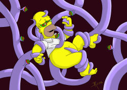 bald bottomless brynhexx dazed homer_simpson hypnotic_eyes hypnotic_tentacle kaa_eyes male_only malesub open_mouth tentacles the_simpsons