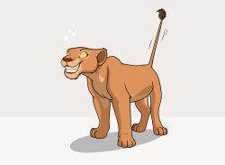 animals_only disney femsub furry happy_trance lion_girl nala r3w0lf simple_background standing_at_attention tagme the_lion_king