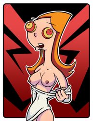  candace_flynn drool female_only femsub hopethishelps open_mouth phineas_and_ferb ring_eyes solo topless undressing wall_eyed 