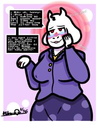 deltarune dialogue drool erect_nipples erect_nipples_under_clothes eye_roll goat_girl happy_trance hypnotic_accessory kilroylucy18 milf mommy_fetish smile subliminal thorn_ring toriel_dreemurr undertale