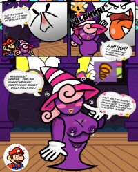 atomic_boo blush boo_(mario) breasts comic dazed dialogue gameplay_mechanics ghost_girl hair_covering_both_eyes happy_trance hat hypnotic_creature kilroylucy18 lactation love mario nintendo paper_mario paper_mario:_the_thousand_year_door pussy pussy_juice super_mario_bros. text transfem transgender_identity vivian 