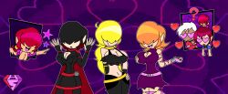 alternate_costume chibi chris_(kof) crossover femdom femsub heart_eyes hypnoscream king_of_fighters large_breasts multiple_girls multiple_subs nora_valkyrie ruby_rose rwby shermie_(kof) tagme twinning yang_xiao_long yashiro_(king_of_fighters) 
