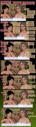  archer_(series) aware black_hair breasts brown_eyes claudette_kane dialogue earrings english_text eye_roll female_only femsub green_eyes grey_hair guyman806 lana_kane_(archer) milf mother_and_daughter multiple_girls nipples nude parasite resisting text worm 