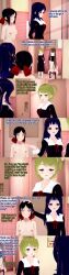  absurdres altered_common_sense angry aware bikini bikini_bottom bikini_top black_hair blonde_hair body_control breasts clothed collar cunnilingus dialogue english_text female_only femdom femsub fujiwara_chika green_eyes grey_eyes kaguya-sama_love_is_war kaguya_shinomiya long_hair multiple_girls multiple_subs nipples nude pink_hair red_eyes school_uniform short_hair shrunken_irises smile squatting sub_on_sub text yuri zenin1 