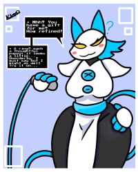  blush cat_girl deltarune female_only femsub furry kilroylucy18 tail tasque_manager whip wide_hips yellow_eyes 