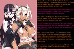 abs babydoll battleship_princess_(kantai_collection) black_hair breasts caption caption_only cleavage clothed_exposure dark_skin evuoaniramu female_only femdom femsub happy_trance horns kantai_collection large_breasts long_hair manip musashi_(kantai_collection) muscle_girl nobody67_(manipper) open_mouth pink_eyes pov red_eyes short_hair smile sunglasses tan_skin text white_hair white_skin yuri