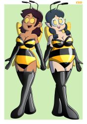  bee_girl breasts chubby cleavage disney e350 empty_eyes fat female_only femsub gloves happy_trance luz_noceda opera_gloves smile the_owl_house thighhighs willow_park 