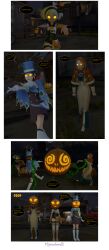  3d ace_attorney annette_fantine_dominic barefoot bea_(pokemon) brown_hair comic dark_skin dialogue expressionless feet femsub fire_emblem fire_emblem_three_houses glowing glowing_eyes halloween hypnolordx hypnotic_plant hypnotized_walking jack_o&#039;_lantern long_hair nintendo open_mouth pokemon pokemon_sword_and_shield pumpkin red_hair short_hair silver_hair source_filmmaker standing standing_at_attention tentacles text top_hat trucy_wright zombie_walk 
