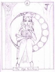  drool expressionless female_only femsub justsketchingviolets long_hair orb spiral_eyes tarot_card 